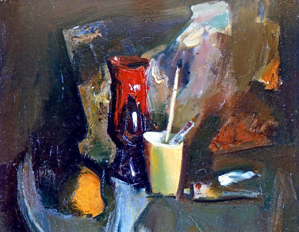 Still life with palette